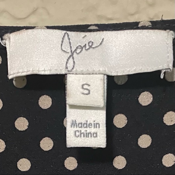 Joie Silk Polka Dot Long Sleeve Tunic - Picture 5 of 6